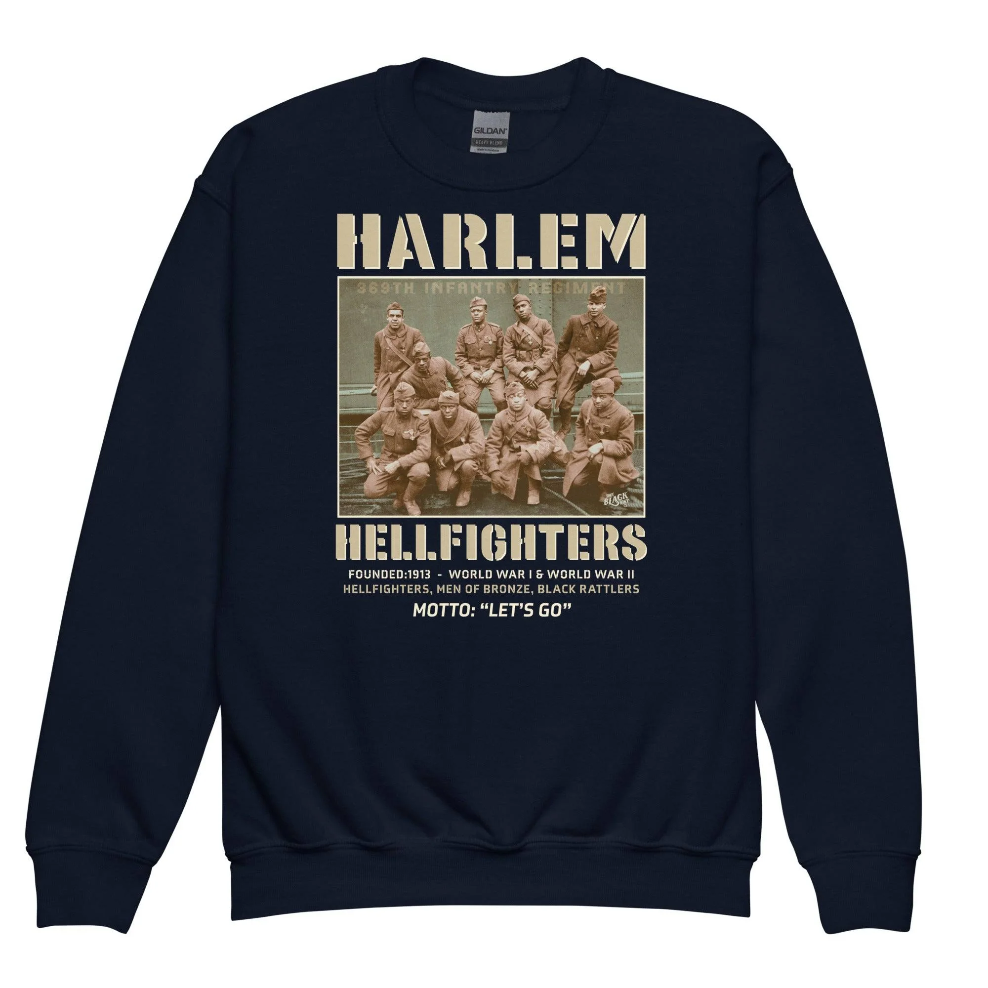 YOUTH Harlem Hellfighters Black Soldiers Crewneck Sweatshirt - Image 5