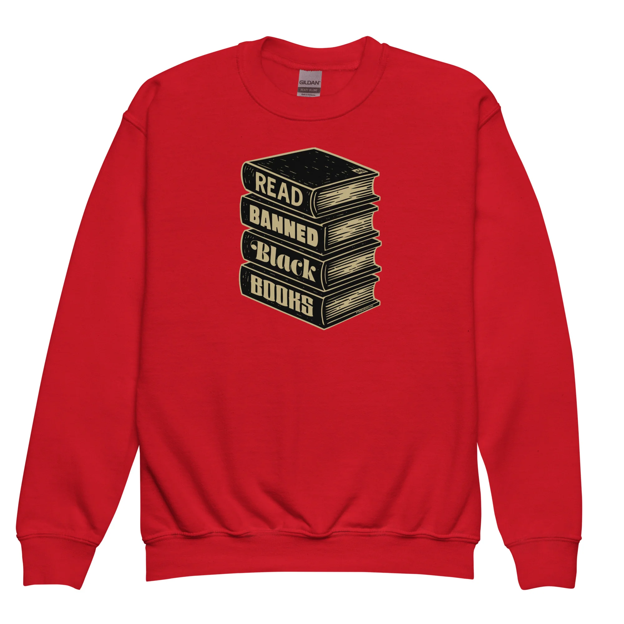 YOUTH Read Banned Black Books Crewneck Sweatshirt - Image 5