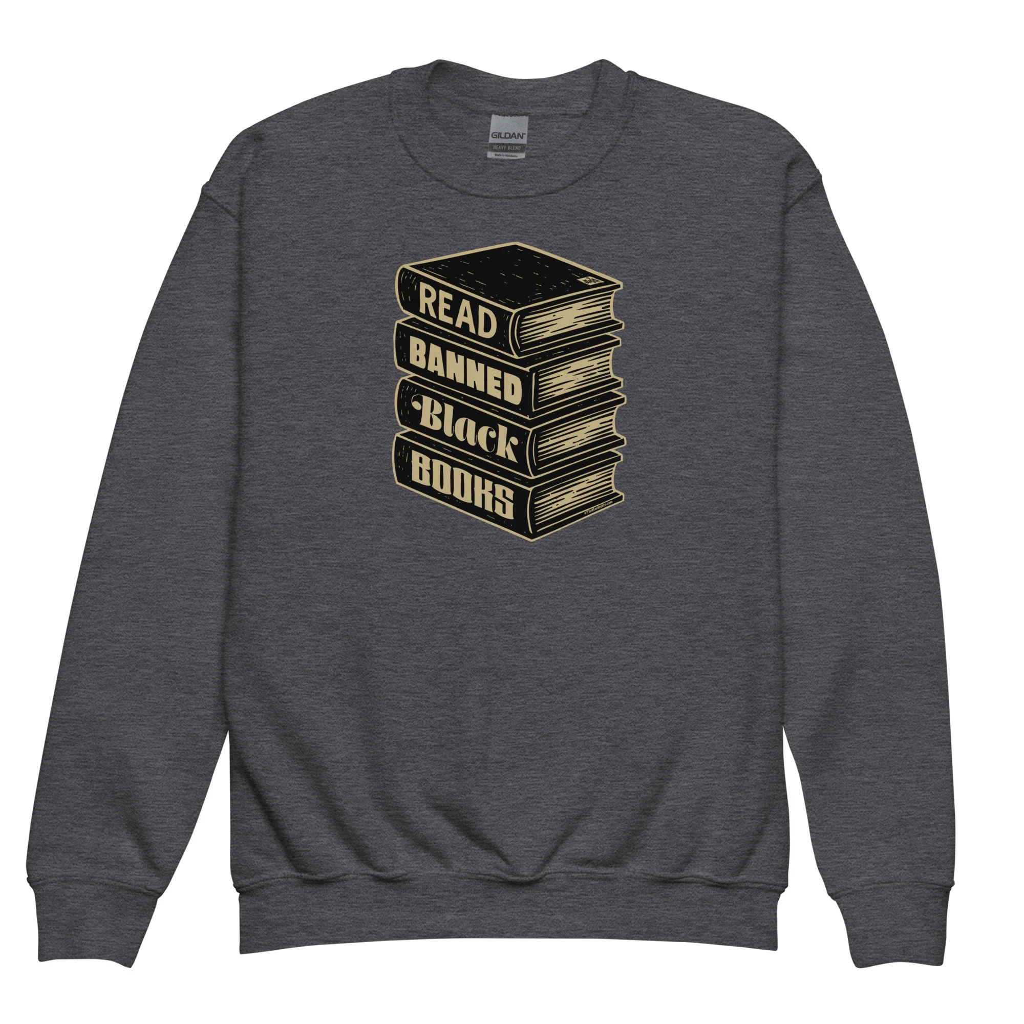YOUTH Read Banned Black Books Crewneck Sweatshirt - Image 6